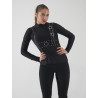 GH39 - Haut noir Edward aux mains d'argent