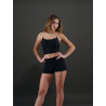GH3F - Haut court habillé noir pailleté