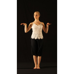GH20B - Haut en dentelle blanche