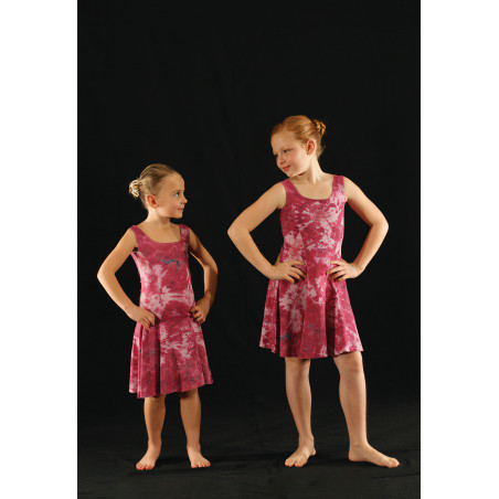 PR11 - Robe princesse rose fushia marbré