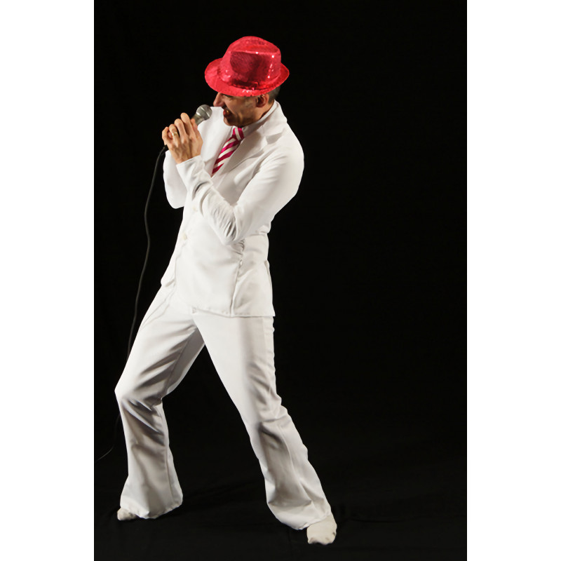 GEP31 - Costume homme blanc présentateur GEP31 - Costume homme blanc présentateur