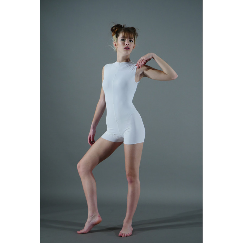 GC16 - Combishort blanc en lycra GC16 - Combishort blanc en lycra