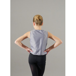 MV1G - Gilet homme gris en satin