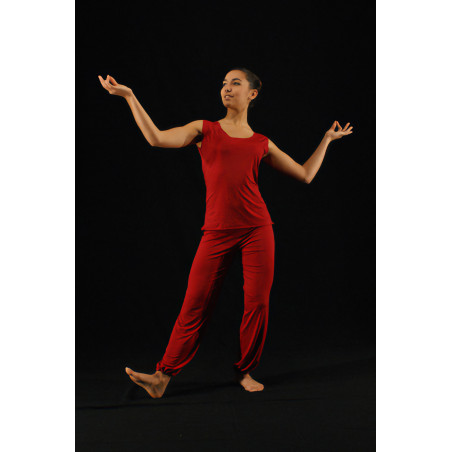 GEP23B - Ensemble homme sarouel et haut framboise