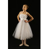 MR12B - Robe cocktail blanche en tulle