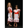 MR31BIS - Robe Flamenco blanche et rouge