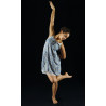 MRC16B - Robe tunique liberty Bleu/Lilas