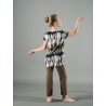MEP16I - Ensemble garçon pantalon taupe et haut imprimé arbre