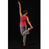 MEP16C - Ensemble pantalon gris avec haut fuchsia