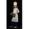 MEP11 - Ensemble pantalon cuisinier avec tablier et toque