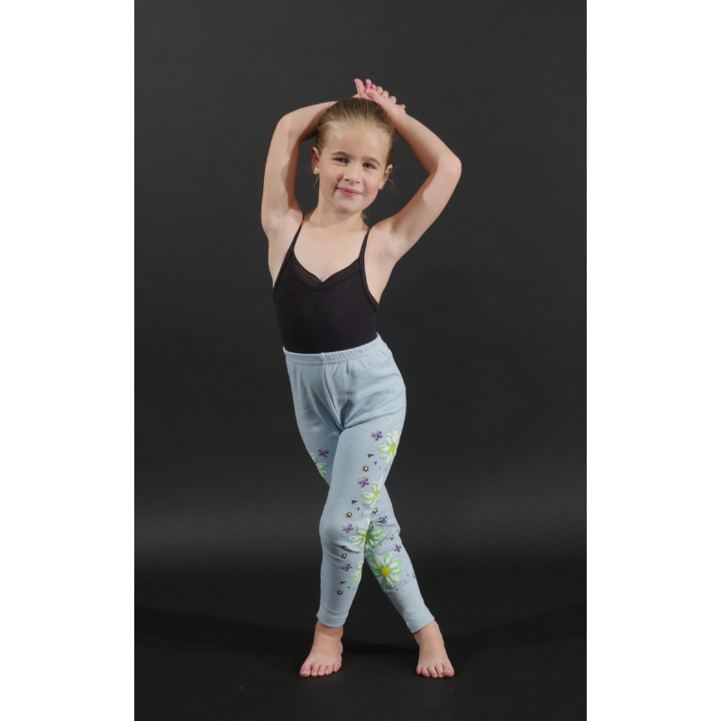 PP1 - Leggings bleu ciel à fleurs PP1 - Leggings bleu ciel à fleurs