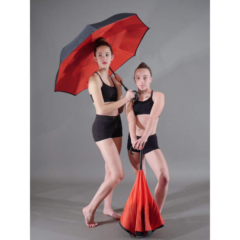 ACCPA8A - Parapluie réversible rouge et noir ACCPA8A - Parapluie réversible rouge et noir