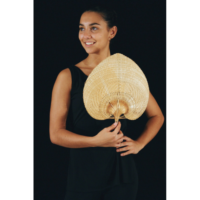 ACCE5 - Eventail chinois en paille ACCE5 - Eventail chinois en paille