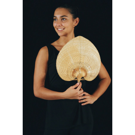 ACCE5 - Eventail chinois en paille