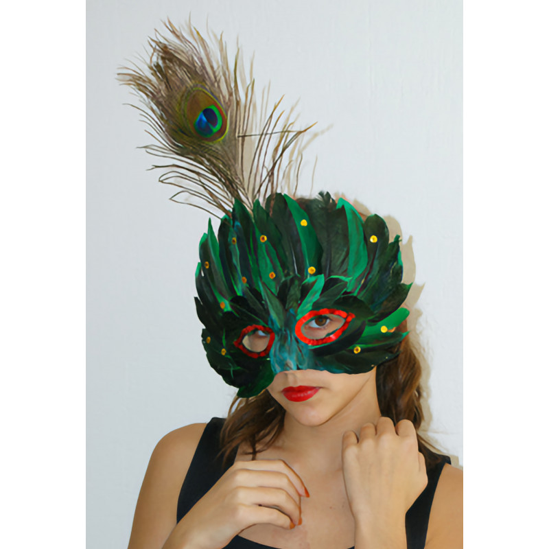 ACCM6 - Masque plumes de paon ACCM6 - Masque plumes de paon