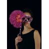 ACCM9B - Masque rose avec bâton