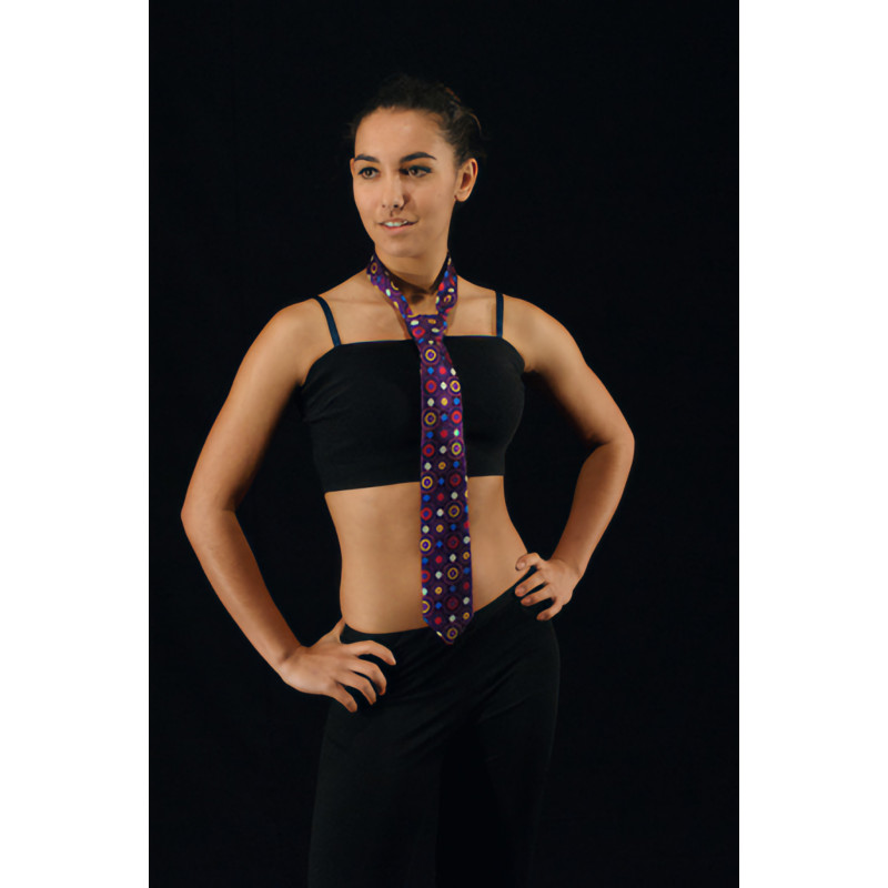 ACCCR5B - Cravate violette à motifs ronds ACCCR5B - Cravate violette à motifs ronds