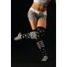 ACC13 - Chaussettes hautes noires et blanches