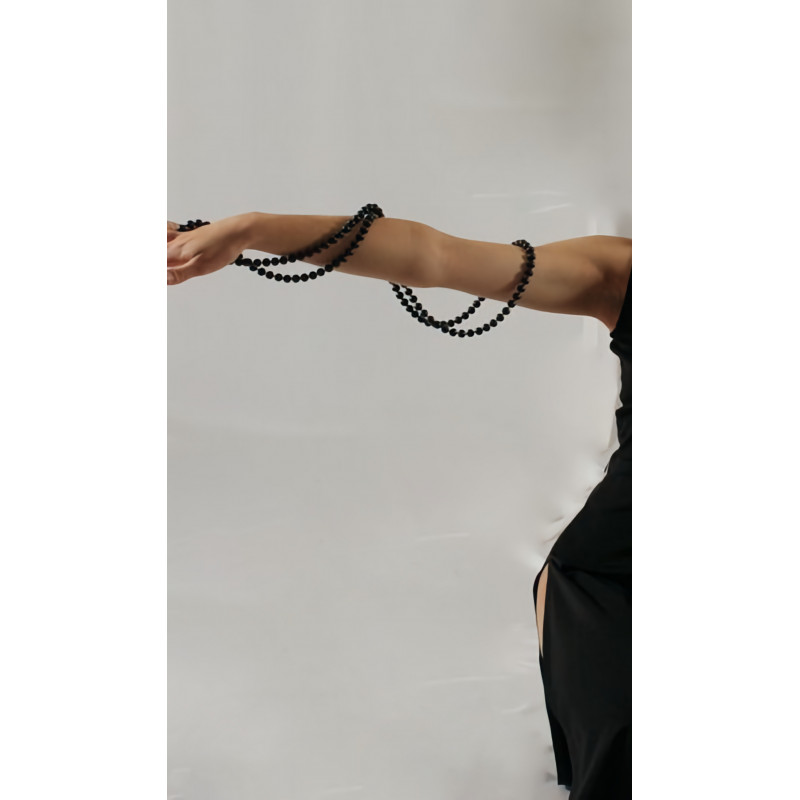 ACC5A - Collier de perles noires