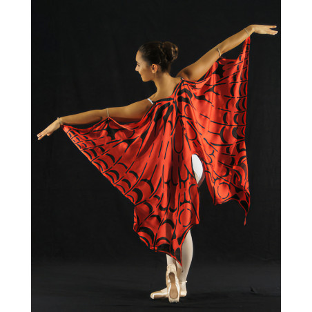 ACCA5B - Ailes de papillons en satin rouge