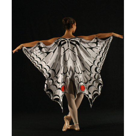ACCA5E - Ailes de papillons en satin blanc