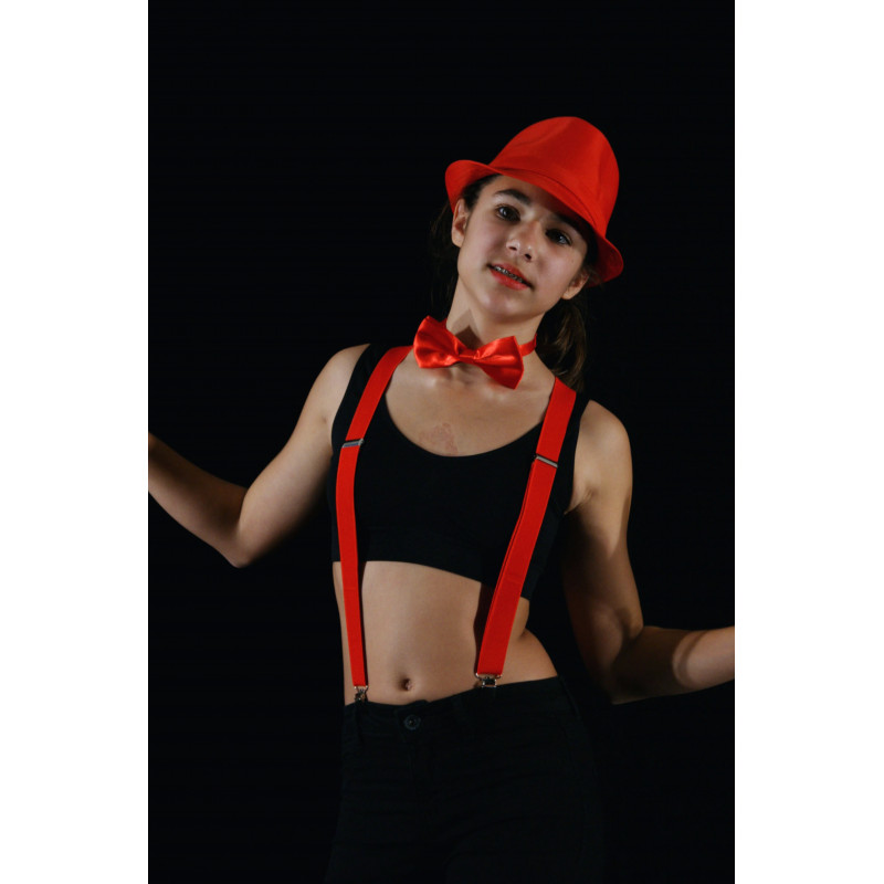 ACCCH14A - Chapeau borsalino rouge