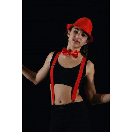 ACCCH14A - Chapeau borsalino rouge