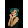 ACCCH13I - Chapeau de paille bleu canard