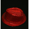 ACCCH18C - Chapeau borsalino à paillettes rouge