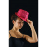 ACCCH18E - Chapeau borsalino à paillettes fuchsia