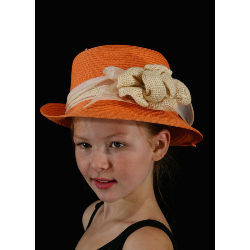 ACCCH27A - Chapeau de soleil orangé ou blanc