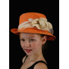 ACCCH27A - Chapeau de soleil orangé ou blanc