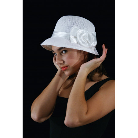 ACCCH27B - Chapeau de soleil blanc