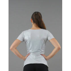 GH38A - TEE-SHIRT ARGENT COL V
