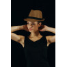 ACCCH28B - Chapeau panama foncé