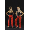 PP3R - Pantalon droit rouge en pitch