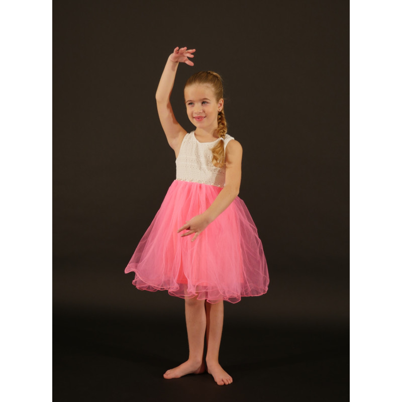PR50 - Robe tutu rose fluo et blanche PR50 - Robe tutu rose fluo et blanche