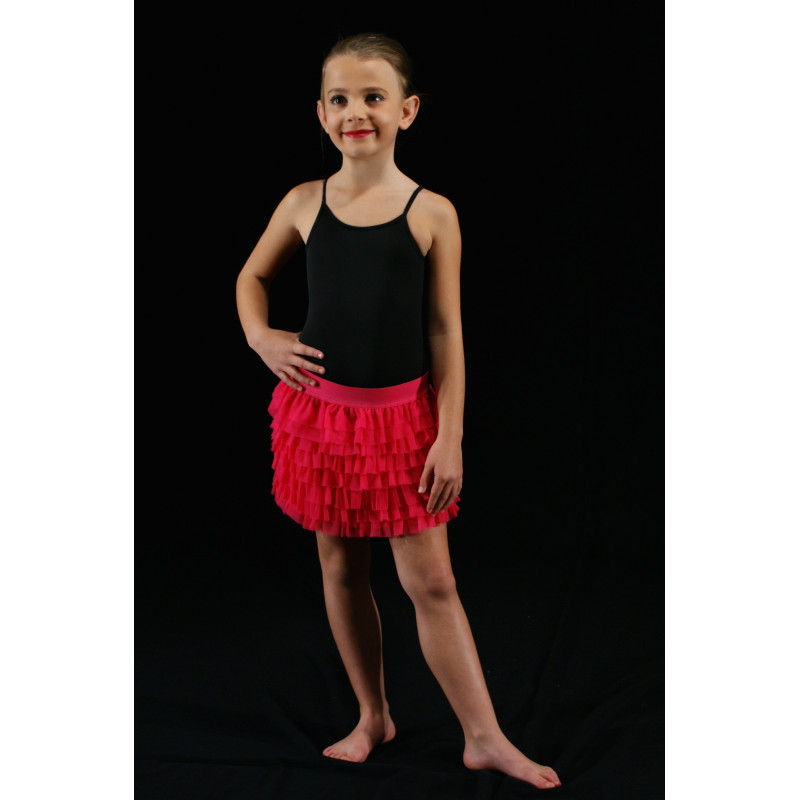 PJ10 - Jupette volant en mailles fushia PJ10 - Jupette volant en mailles fushia