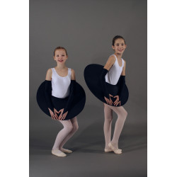 MEJ17 - Ensemble jupe assiette noir et blanc