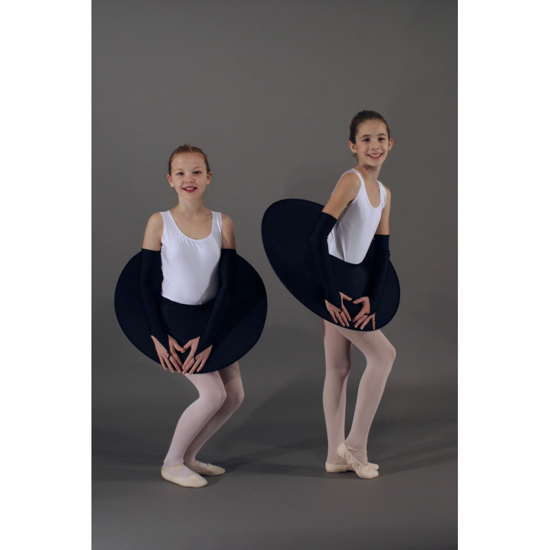 MEJ17 - Ensemble jupe assiette noir et blanc MEJ17 - Ensemble jupe assiette noir et blanc