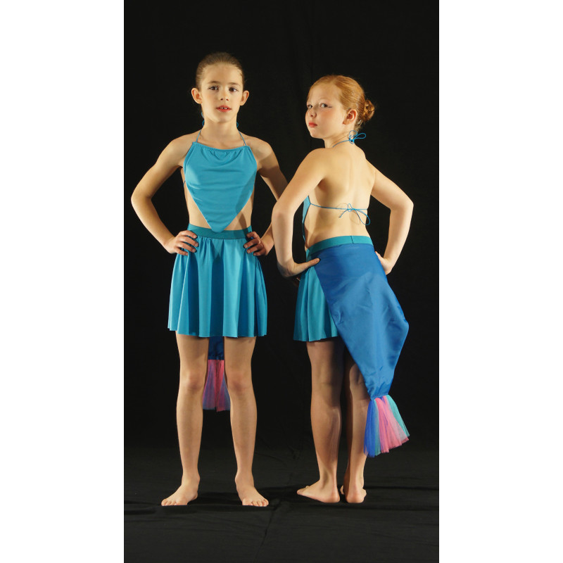MEJ25 - Ensemble jupe sirène bleu MEJ25 - Ensemble jupe sirène bleu