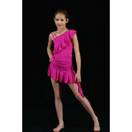 MEJ29B - Ensemble jupe rose fushia