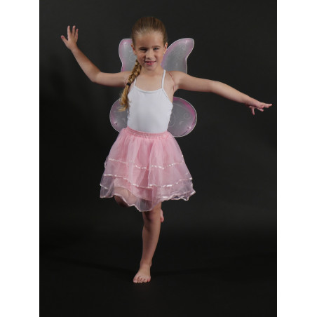 PEJ7B - Ensemble jupe papillon rose