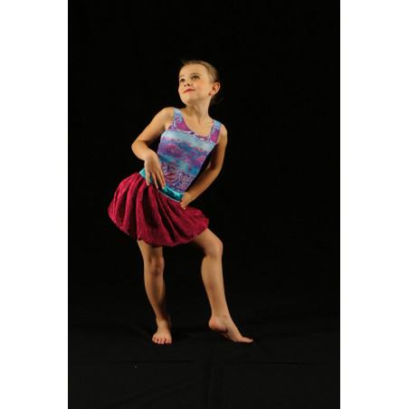 PEJ3 - Ensemble jupe fuschia plus haut