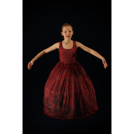 MEJ30 - Ensemble bordeaux avec crinoline