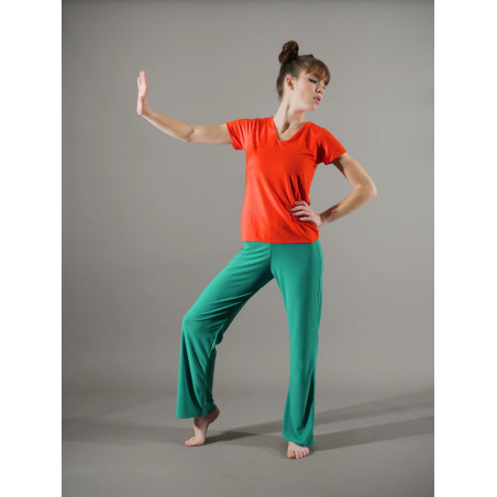 GEP32B - Ensemble pantalon vert avec haut rouge