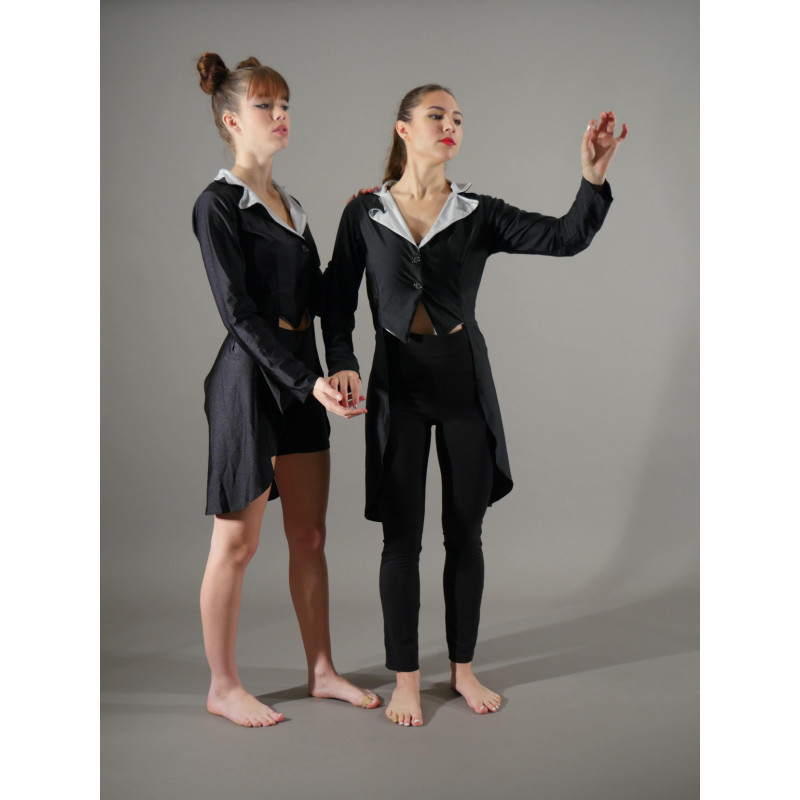 GV17 - Veste queue de Pie noir et argent GV17 - Veste queue de Pie noir et argent
