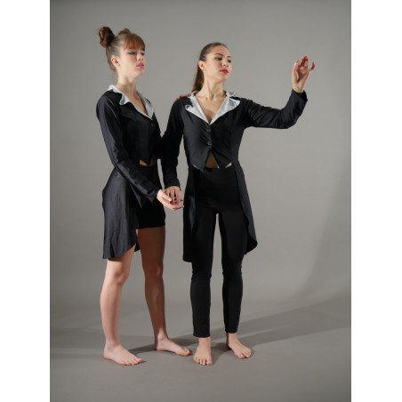 GV17 - Veste queue de Pie noir et argent