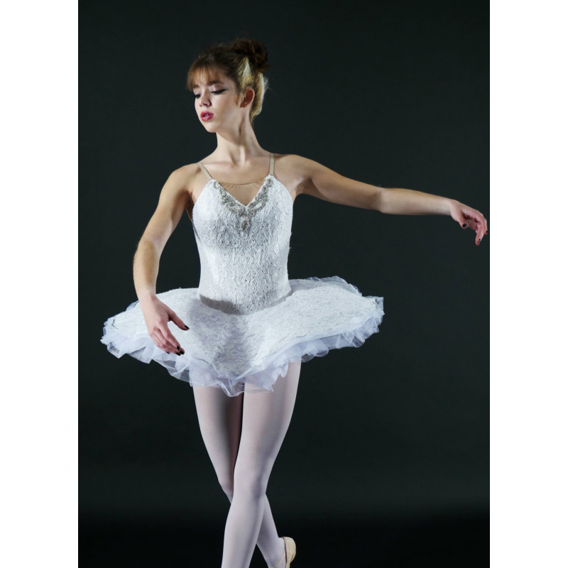 GTC20 - Tutu 1/2 plateau habillé blanc GTC20 - Tutu 1/2 plateau habillé blanc