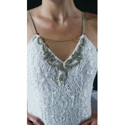 GTC20 - Tutu 1/2 plateau habillé blanc